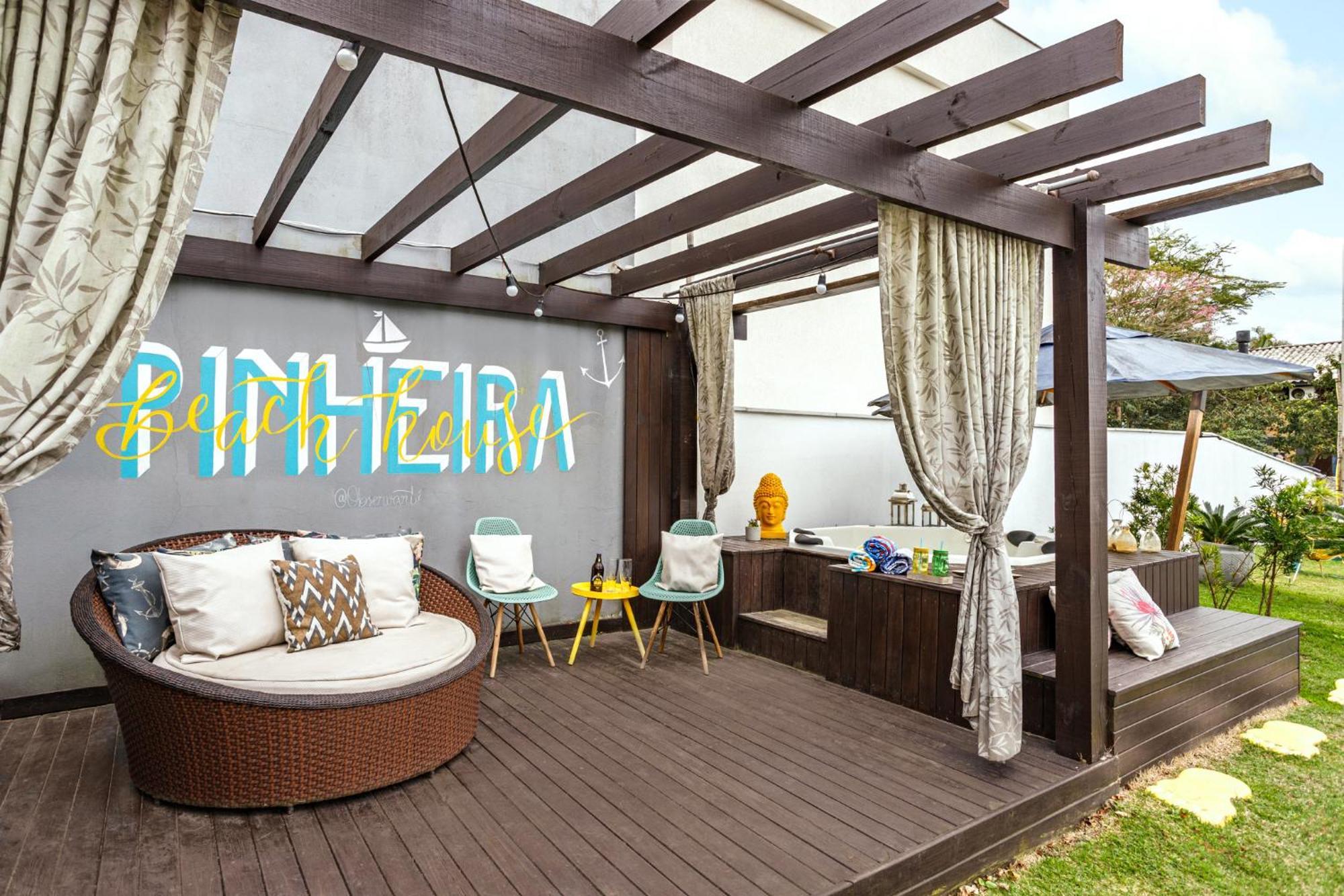 הוילה פלהוקה Pinheira Beach House Com Jacuzzi מראה חיצוני תמונה